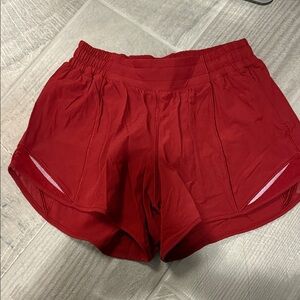 Lululemon Athletica Red Athletic Shorts